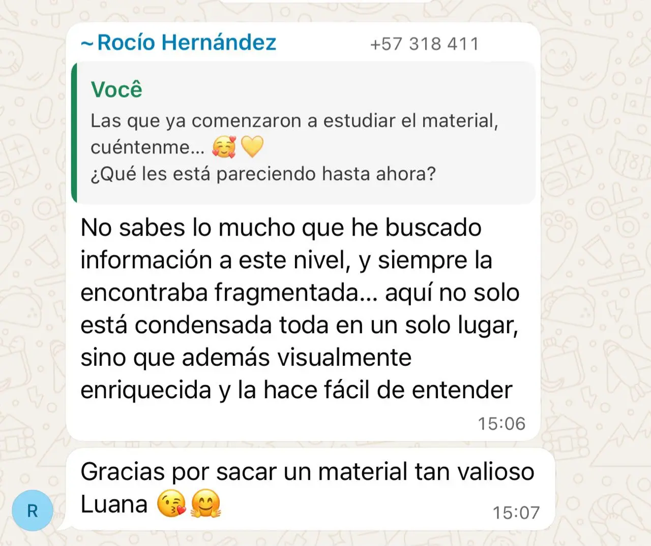 Testimonio de alumna